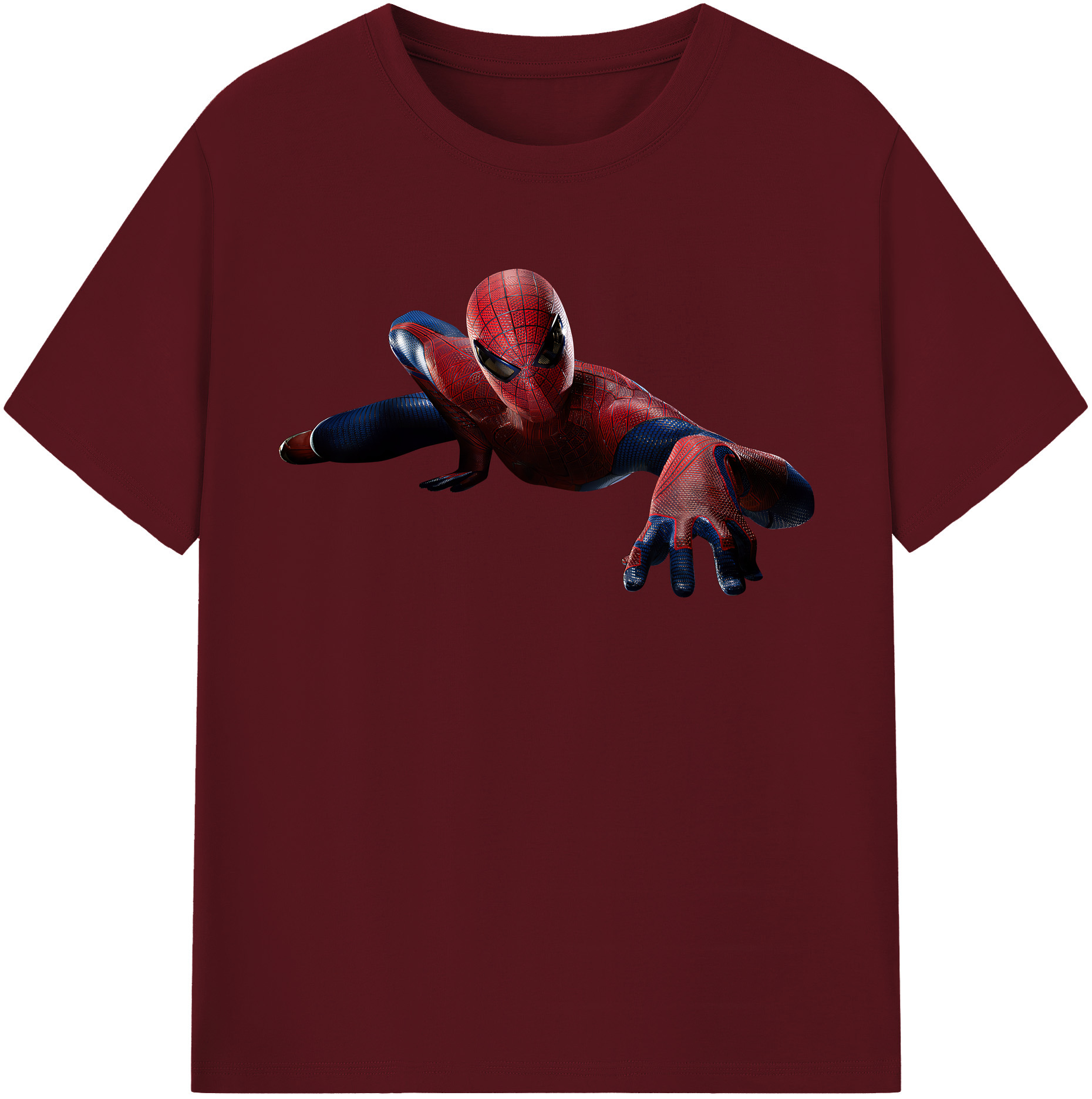 （画像用） Spider Man スパイダーマン 綿100％半袖Tシャツ（フロントプリント）